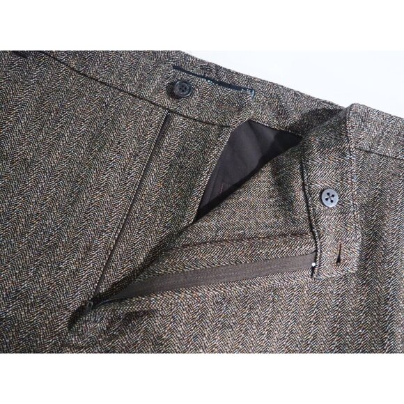 Ralph Lauren Brown Wool Tweed Dress Pants $195, US Plus Size 22W - Picture 6 of 15